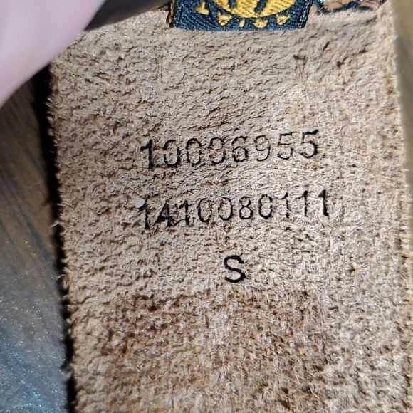 Ariat Blue Sunday Vintage Brown Croc Print Belt‎ Blue Swarovski Crystals Small - Picture 7 of 9